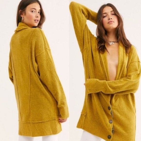 Free People Jackets & Blazers - Free People Oversized sweater jacket  cardigan Small